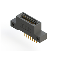 7 Position Female Connector Non Specified - Single Edge Gold 0.100" (2.54mm) Black