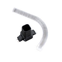 Light Pipe Single Red Rigid Board Mount, Press Fit, Right Angle