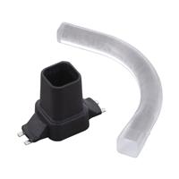 Light Pipe Single Green Rigid Board Mount, Press Fit, Right Angle