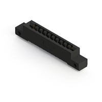 10 Position Femelle Connecteur Non spécifié, bord unique Or 0,156 po (3,96mm) Noir