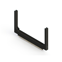 62 Position Female Connector Non Specified - Dual Edge Gold 0.125" (3.18mm) Black