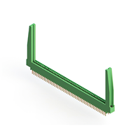 100 Position Female Connector Non Specified - Dual Edge Gold 0.125" (3.18mm) Green