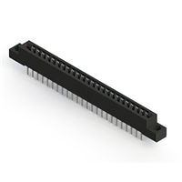 48 positionen Buchse Steckverbinder Nicht angegeben - Doppelkante Zinn 0,156" (3,96mm) Schwarz