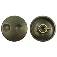 Glatt Knöpfe Welle mit keine Anzeige Metall Schwarz