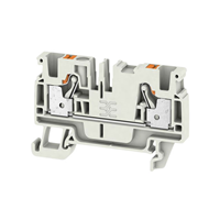 Terminal Block Connector 2 Position Feed Through Gray 10-28 AWG