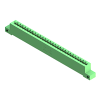 28 Position Female Connector Non Specified - Single Edge Gold 0.156" (3.96mm) Green