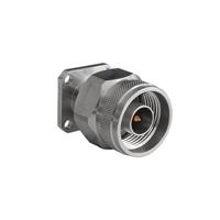 N Type Connector Plug, Male Pin 50 Ohms Panel Mount, Through Hole Solder