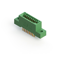 16 Position Femelle Connecteur Non spécifié - double bord Or 0,100 po (2,54mm) Vert