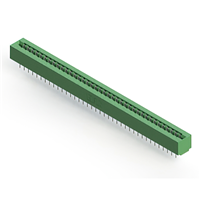 76 positionen Buchse Steckverbinder Nicht angegeben - Doppelkante Zinn 0,156" (3,96mm) Grün