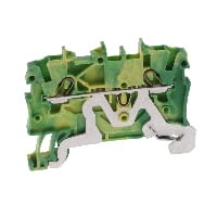 Conector de bloque de terminales 2 Posicións Toma de tierra, tierra Verde, amarillo 16-20 AWG
