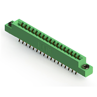 34 Position Femelle Connecteur Non spécifié - double bord Or 0,156 po (3,96mm) Vert