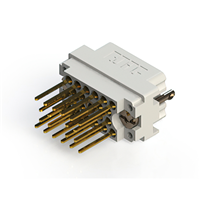 20 Position Housing for Non-Gendered Contacts Connector Gray Rack and Panel