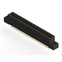 56 Position Female Connector Non Specified - Dual Edge Gold 0.100" (2.54mm) Black