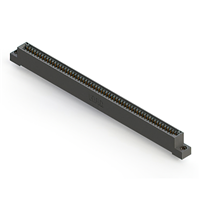 59 Position Female Connector Non Specified - Single Edge Gold 0.100" (2.54mm) Black