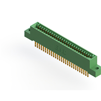 54 Position Female Connector Non Specified - Dual Edge Gold 0.100" (2.54mm) Green