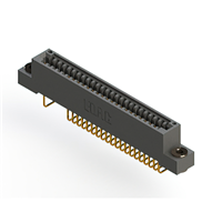 25 Position Female Connector Non Specified - Single Edge Gold 0.100" (2.54mm) Black