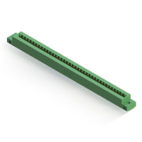74 Position Female Connector Non Specified - Dual Edge Gold 0.156" (3.96mm) Green