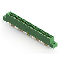 72 位置 母头 连接器 非指定 - 双边 镀金 0.100"（2.54mm） 绿色