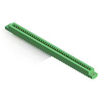 86 Position Femelle Connecteur Non spécifié - double bord Or 0,156 po (3,96mm) Vert