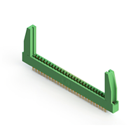 54 Position Female Connector Non Specified - Dual Edge Gold 0.156" (3.96mm) Green