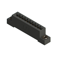 9 Position Female Connector Non Specified - Single Edge Gold 0.156" (3.96mm) Black