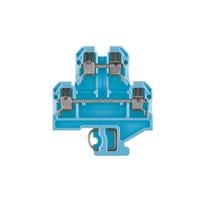 Terminal Block Connector 4 Position Feed Through Blue 12-26 AWG