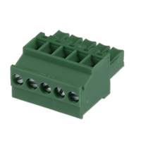 5 Positionen, Anschlussblock Stecker, Flanschdose , 0,138" (3,50mm) , 270° , Frei hängend