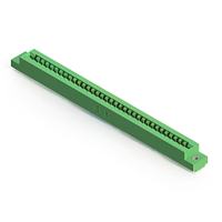 68 Position Femelle Connecteur Non spécifié - double bord Or 0,156 po (3,96mm) Vert