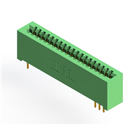 38 Position Female Connector Non Specified - Dual Edge Gold 0.100" (2.54mm) Green