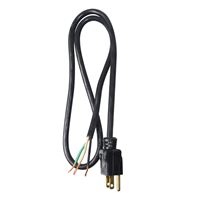3.00' (914.4mm) Cable de alimentación Negro NEMA 5-15P a Cable SJTW