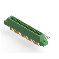 50 Position Female Connector Non Specified - Dual Edge Gold 0.100" (2.54mm) Green