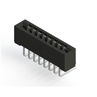 8 positionen Buchse Steckverbinder Nicht angegeben - Einzelkante Zinn 0,156" (3,96mm) Schwarz
