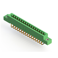 16 positionen Buchse Steckverbinder Nicht angegeben - Einzelkante Gold 0,156" (3,96mm) Grün