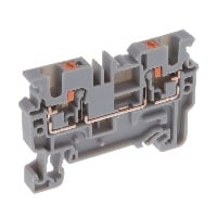 Terminal Block Connector 2 Position Feed Through Gray 10-24 AWG