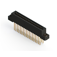 36 Position Female Connector Non Specified - Dual Edge Gold 0.125" (3.18mm) Black