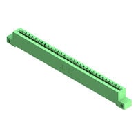 31 Position Female Connector Non Specified - Single Edge Gold 0.156" (3.96mm) Green