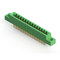 28 Position Femelle Connecteur Non spécifié - double bord Or 0,156 po (3,96mm) Vert