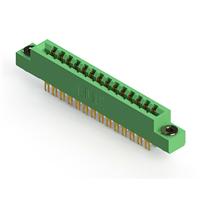 28 Position Femelle Connecteur Non spécifié - double bord Or 0,156 po (3,96mm) Vert