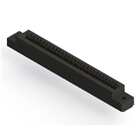 56 Position Female Connector Non Specified - Dual Edge Gold 0.100" (2.54mm) Black