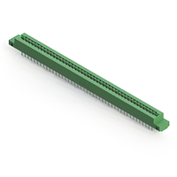 86 Position Female Connector Non Specified - Dual Edge Tin 0.156" (3.96mm) Green