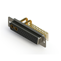 43 (41 + 2 Power) Position D-Sub, Combo Receptacle, Female Sockets Connector