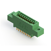 18 Position Femelle Connecteur Non spécifié - double bord Or 0,100 po (2,54mm) Vert