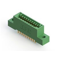 20 位置 母头 连接器 非指定 - 双边 镀金 0.100"（2.54mm） 绿色