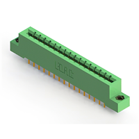 32 Position Female Connector Non Specified - Dual Edge Gold 0.156" (3.96mm) Green