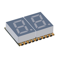 Display Modules - LED Character and Numeric Red 7-Segment 2 Character Common Cathode 1.85V 10mA 0.472" H x 0.583" W x 0.148" D (12.00mm x 14.80mm x 3.75mm) 20-SMD, No Lead