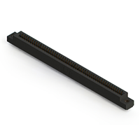 100 Position Female Connector Non Specified - Dual Edge Gold 0.100" (2.54mm) Black