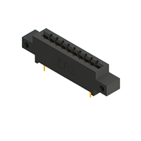 18 Position Female Connector Non Specified - Dual Edge Gold 0.156" (3.96mm) Black