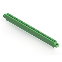 38 Position Female Connector Non Specified - Single Edge Gold 0.156" (3.96mm) Green