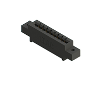 8 Position Female Connector Non Specified - Single Edge Gold 0.156" (3.96mm) Black
