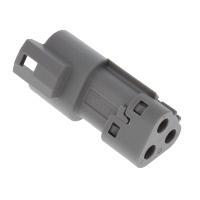 3 Rectangular Connectors - Housings Receptacle Gray